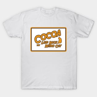 Cocoa the Laid Back Retro Cat - Framed Logo T-Shirt